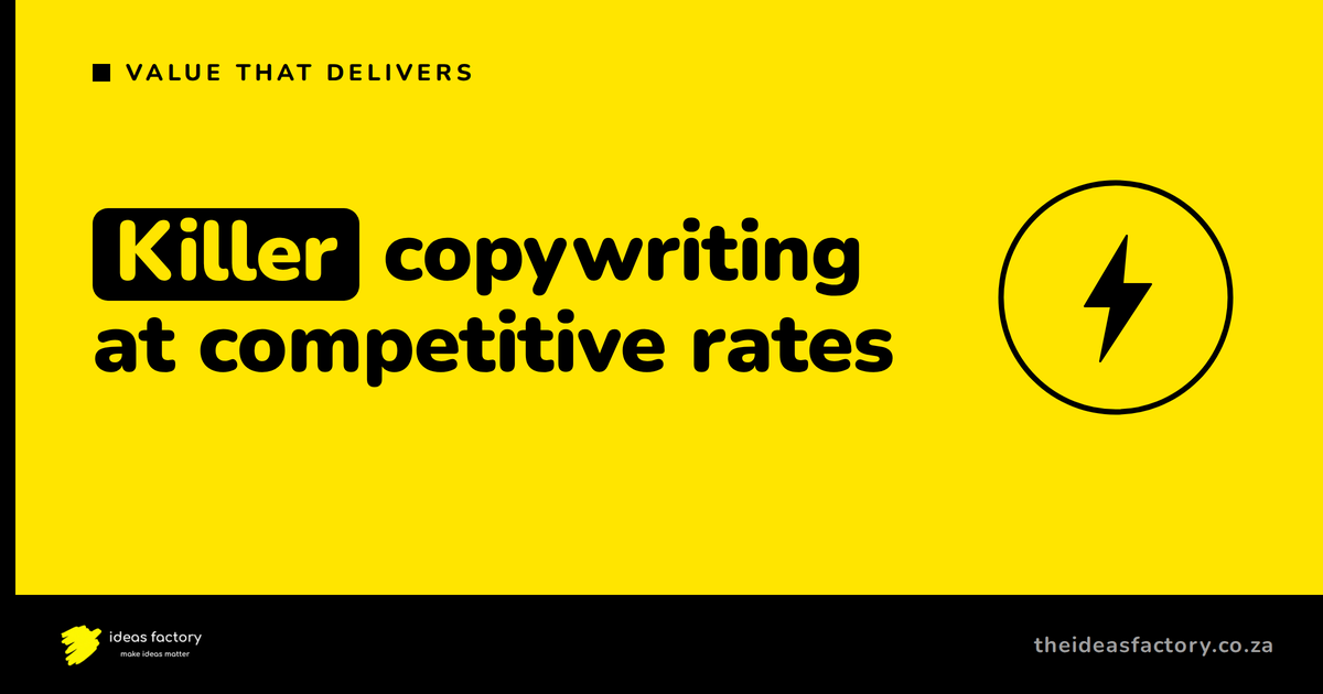 Killer copywriting at competitive rates